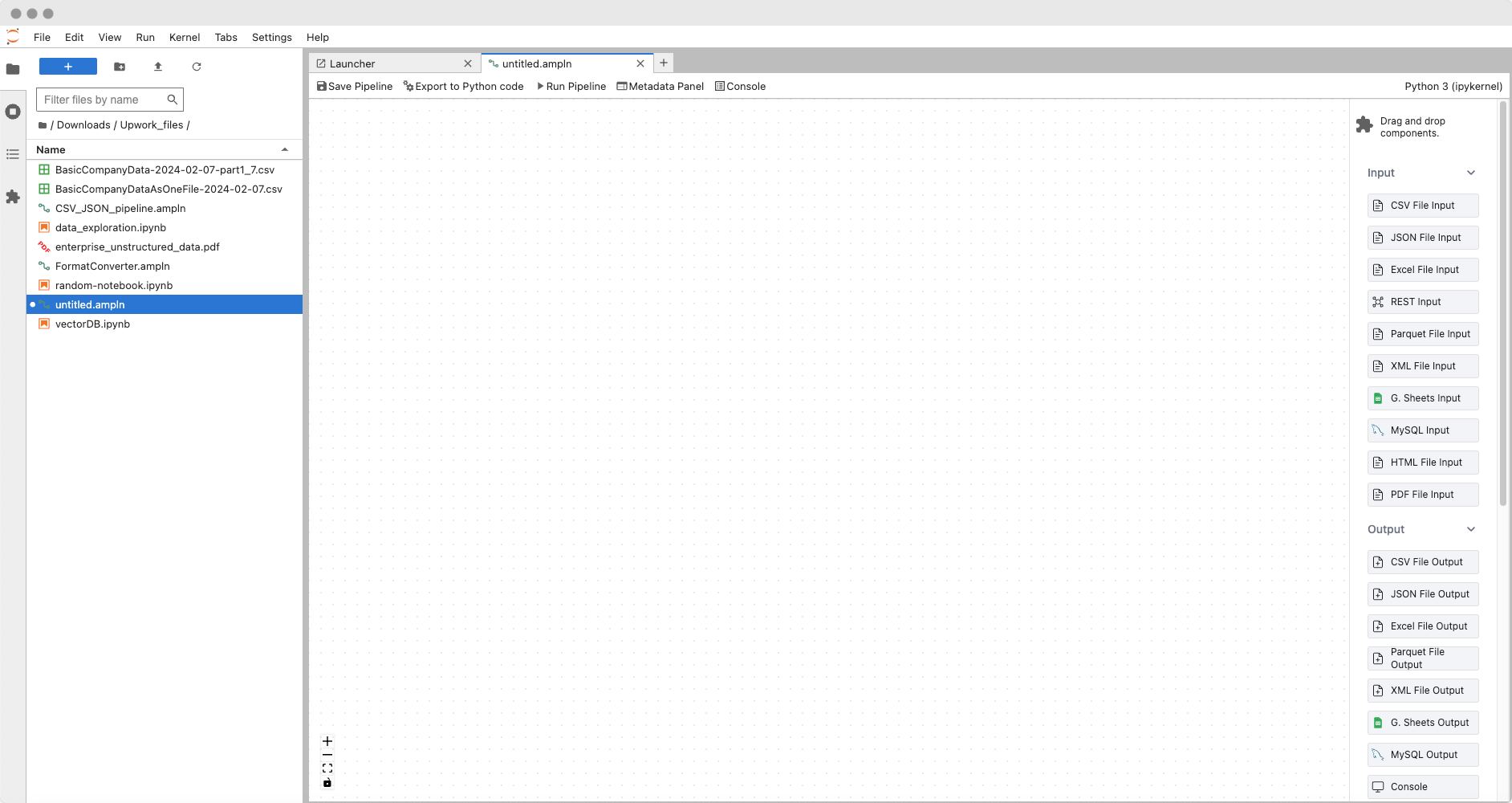Pipeline Editor